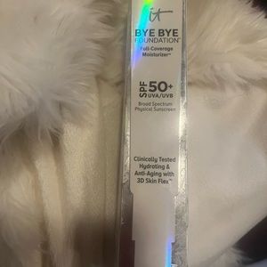 It Cosmetics Bye Bye Foundation Full Coverage Moisturizer 1.0 Oz Deep SPF 50 Ne